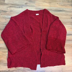 Handmade OOAK Unique‎ Vintage Women's Red and Burgundy Cardigan